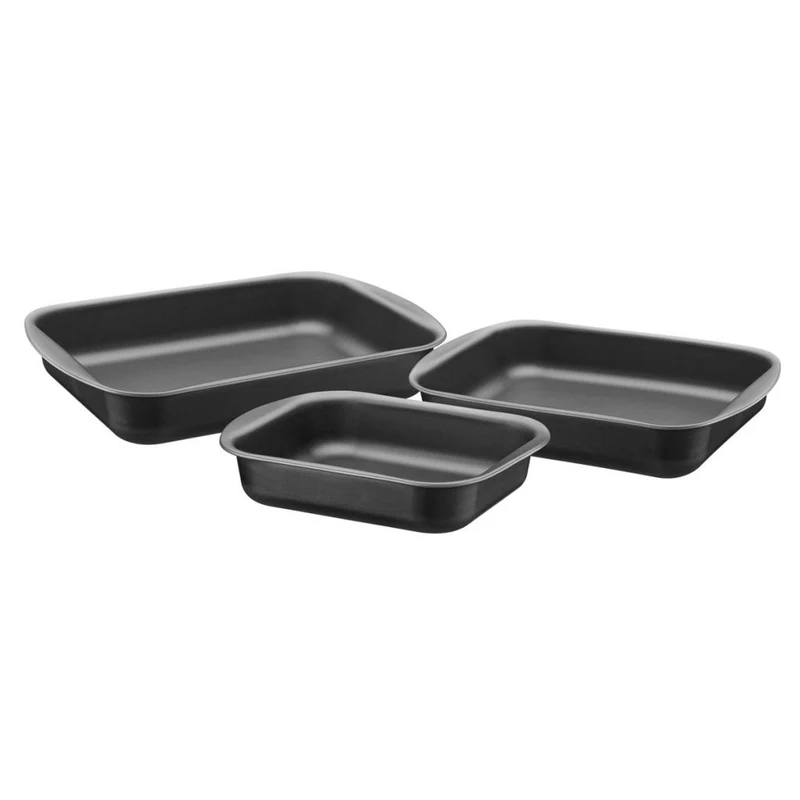 JGO. ASADERAS RECTANGULAR 3 PZA TEFLON