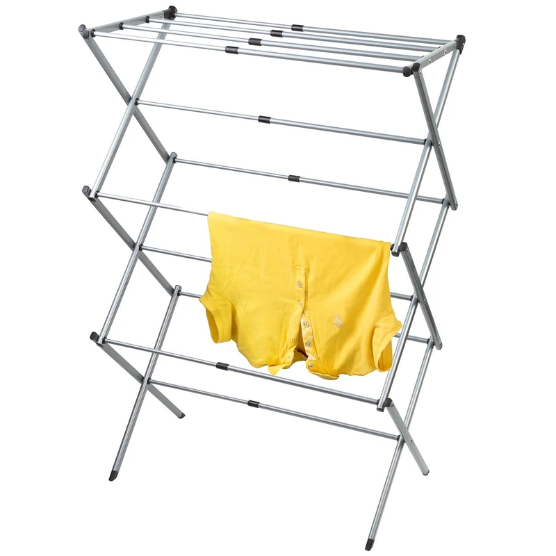 art moon Gobi - Tendedero Plegable, Tendedero de Ropa, Tendedero Portátil de Acero, Resistente a la Corrosión, Extensible y Ajustable