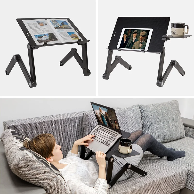 WonderWorker Einstein Mesa para Portátil, Ajustable y Plegable con Ventilación USB