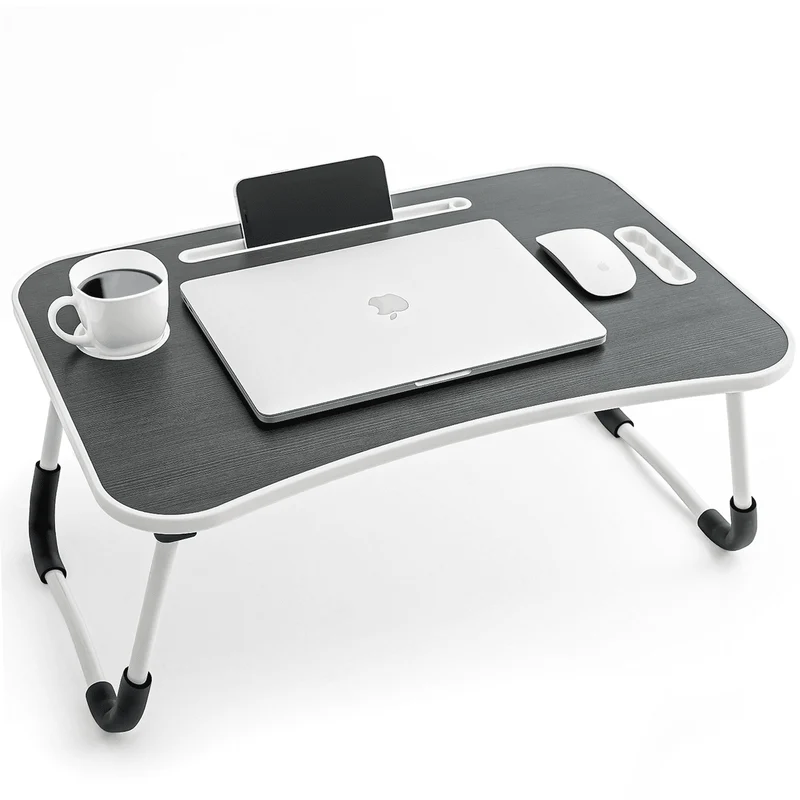 Tatkraft Casper - Mesa Grande Plegable para Portátil, Bandeja para Desayuno
