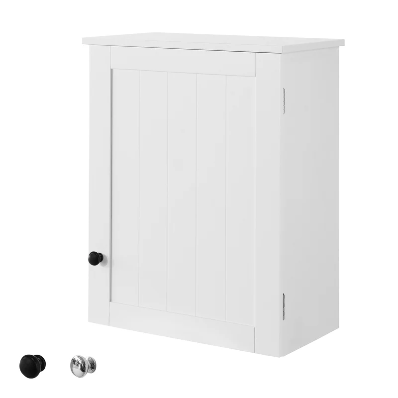 SoBuy BZR19-W Armario de Pared con 2 estantes Blanco