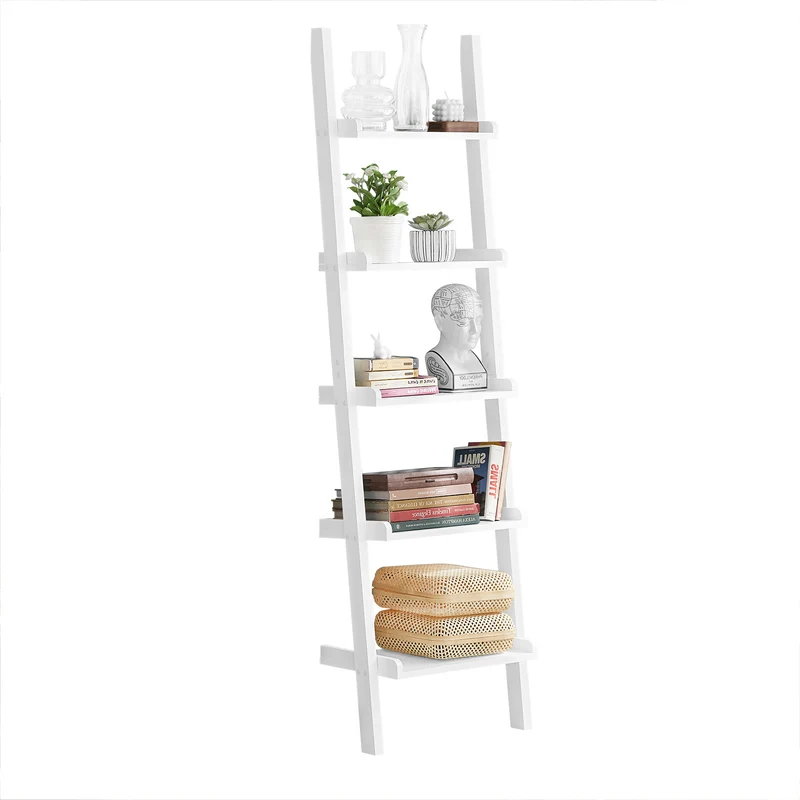 SoBuy FRG17-W Estantería escalonada con 5 estantes Blanco
