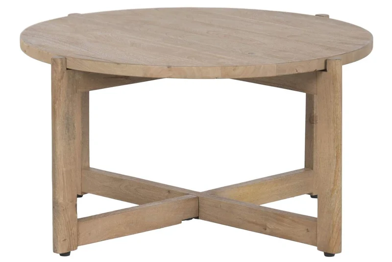 MESA CENTRO MANGO 80X80X41 CHORRO DE ARENA NATURAL