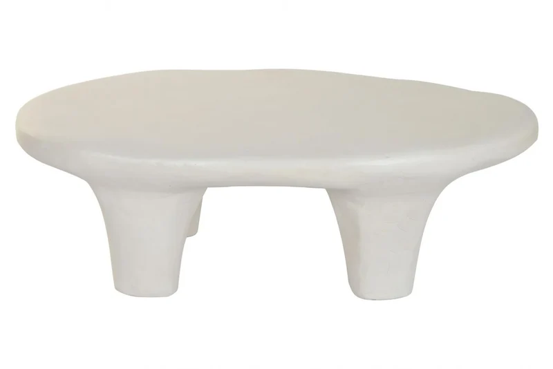 MESA CENTRO RESINA MDF 102X62X33,5 RUGOSO BLANCO