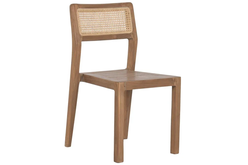 SILLA TECA MACIZA RATAN 45X45X85