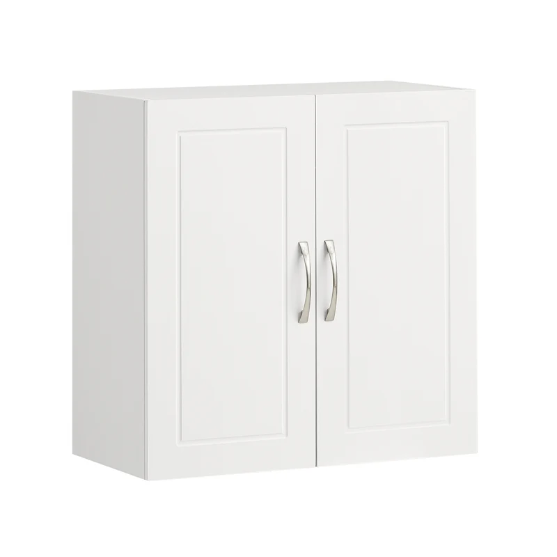 SoBuy FRG231-W Armario Auxiliar Multiusos de Pared con 2 Puertas Blanco