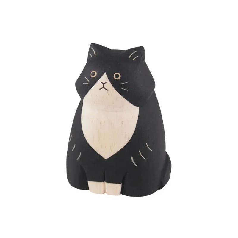 Long Black Hair Hachiware Animal de Madera Pole Pole