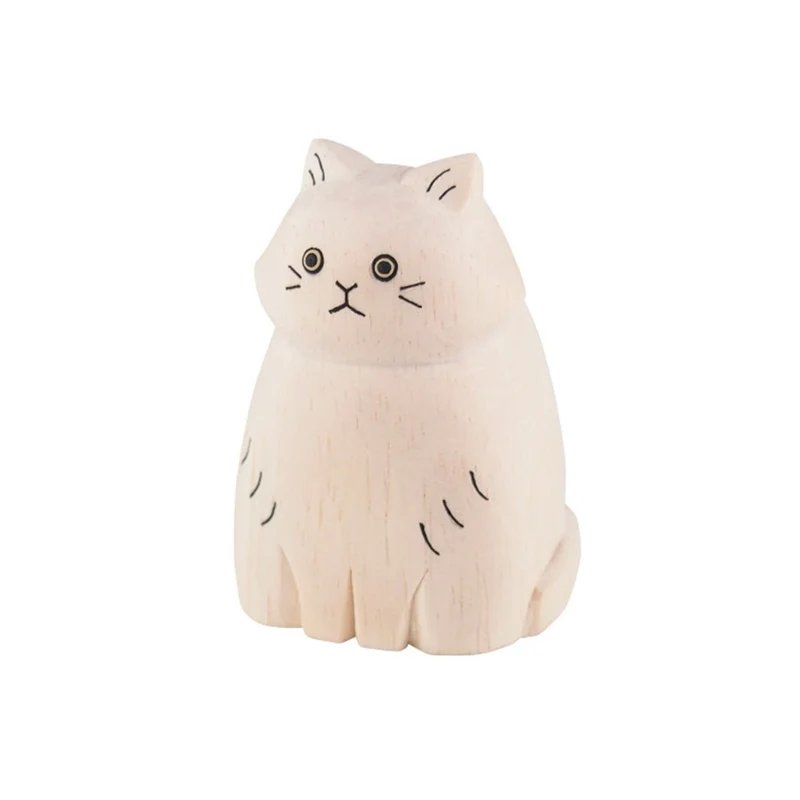 Long White Hair Hachiware Animal de Madera Pole Pole