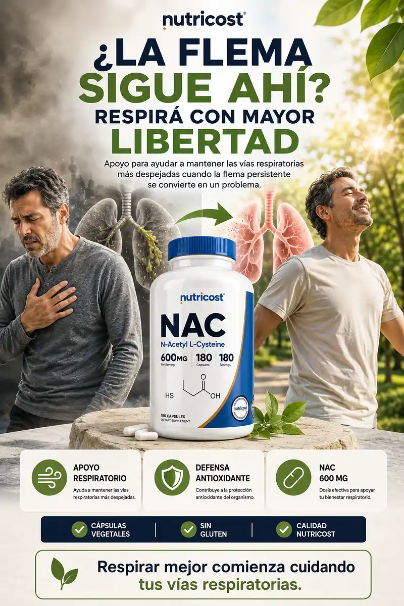 NAC 600mg Vías respiratorias más despejadas