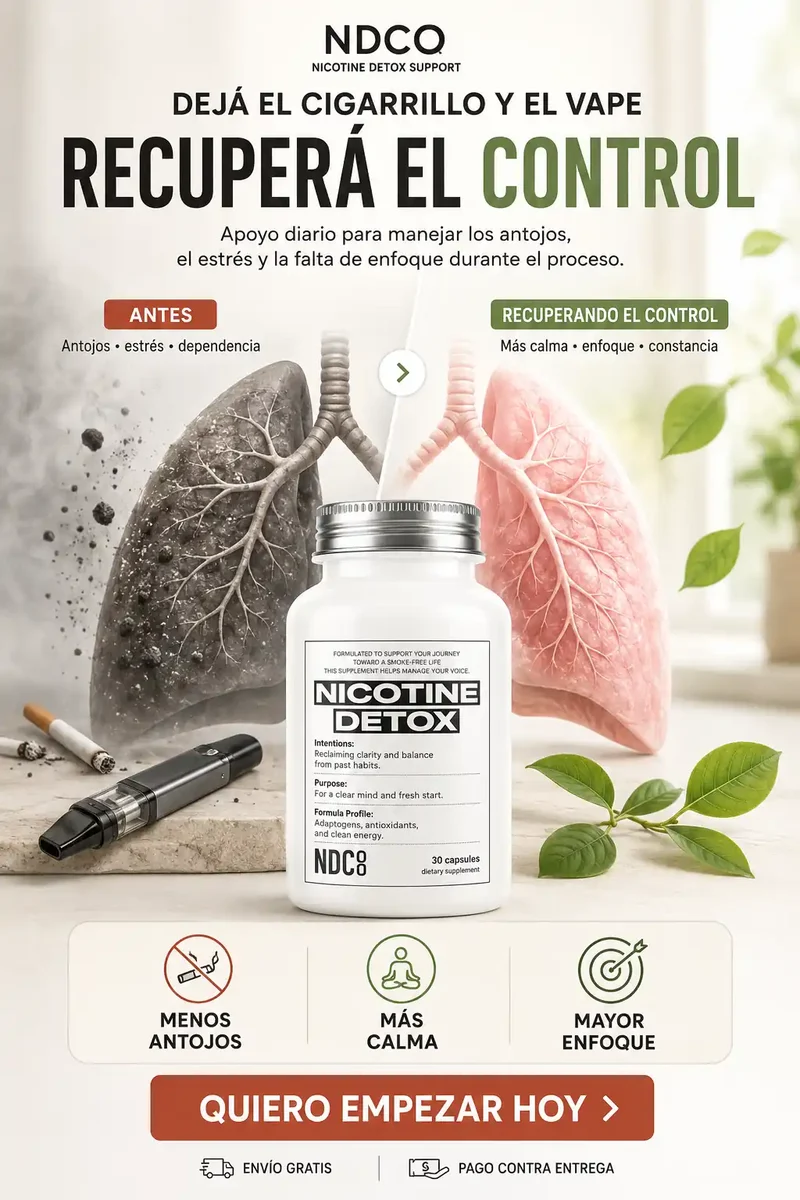 Nicotine Detox NDCO Dejar de fumar Y vapear