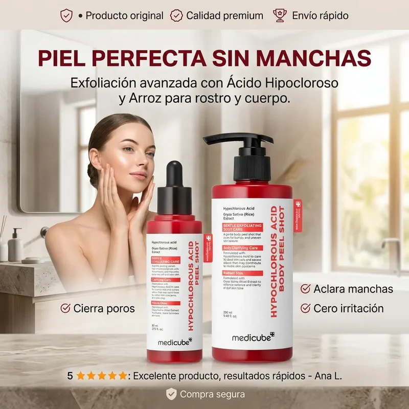 Medicube Dúo de exfoliación con ácido hipocloroso y arroz