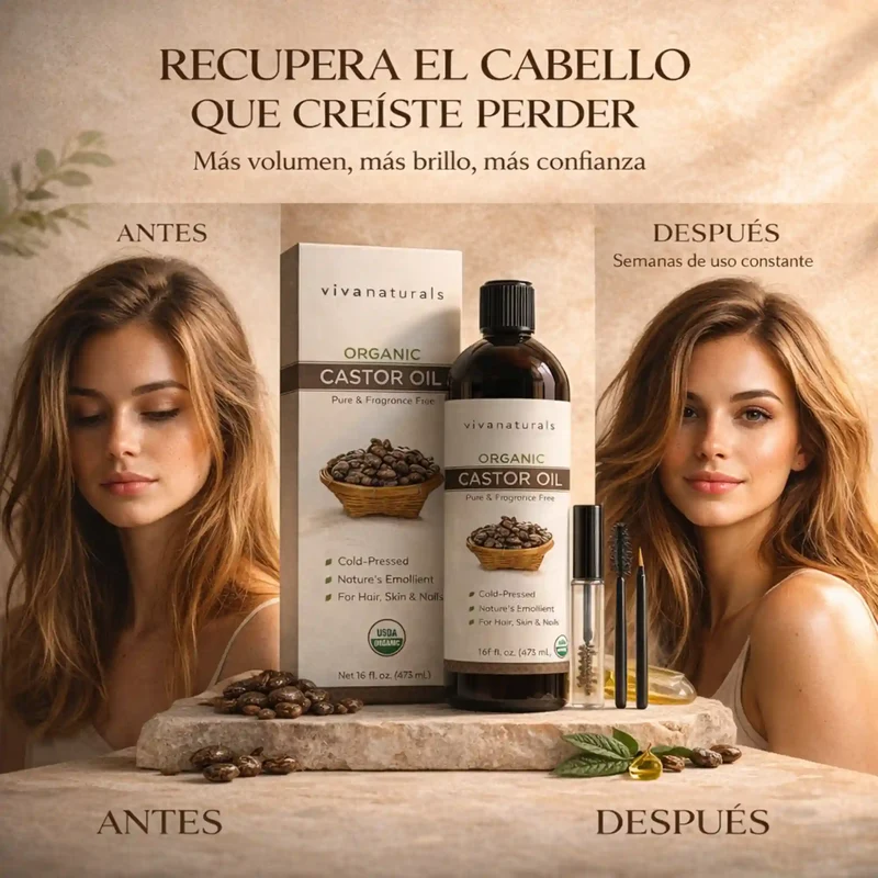 Viva Naturals Aceite de ricino orgánico