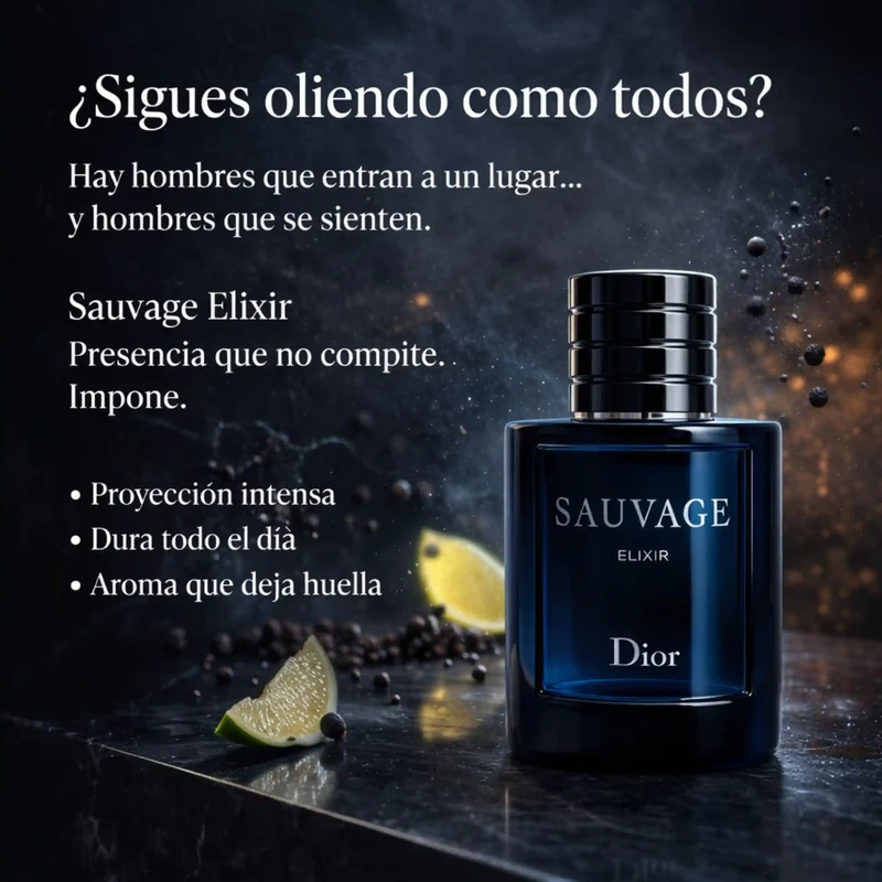 Dior Sauvage Elixir Presencia intensa que despierta miradas y deja huella.