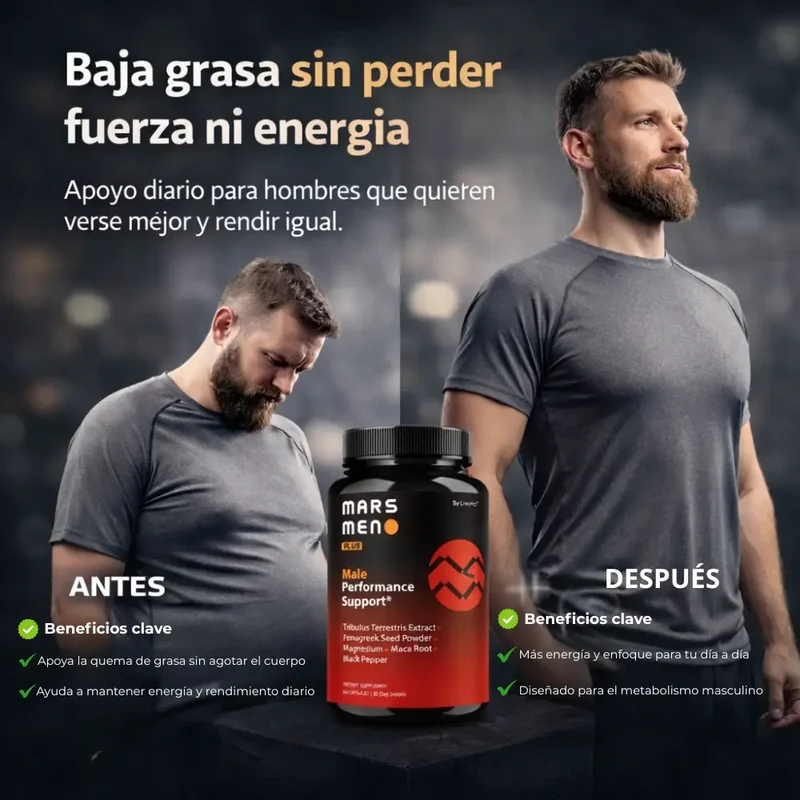 Mars Men Plus – Apoyo Masculino para la Quema de Grasa y Energía Diaria