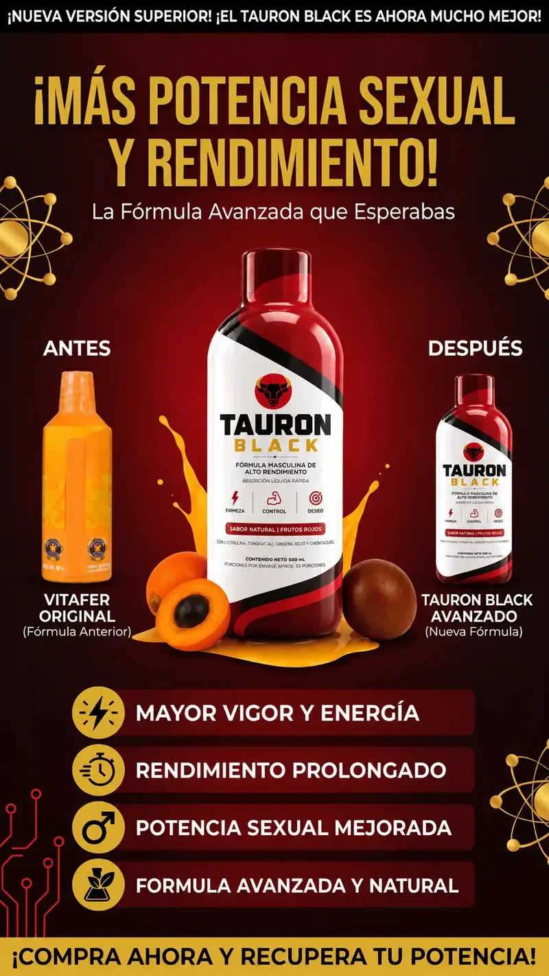 TAURON BLACK Energía natural para durar más en la intimidad