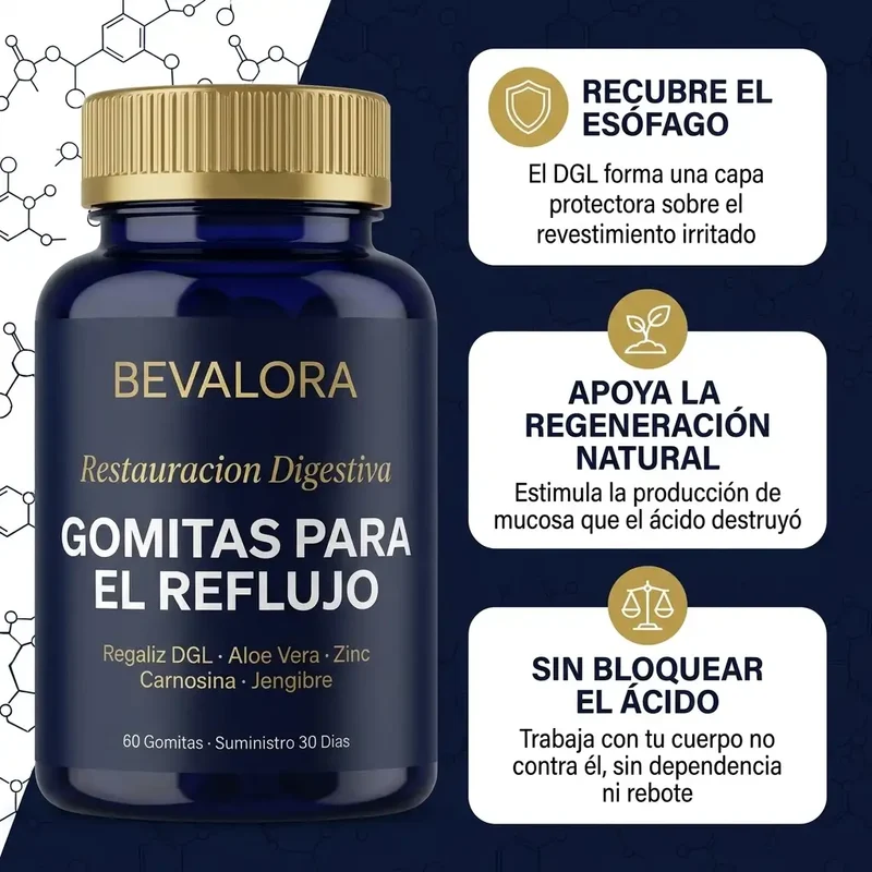 Bevalora® Restauración Esofágica — Gomitas Para El Reflujo
