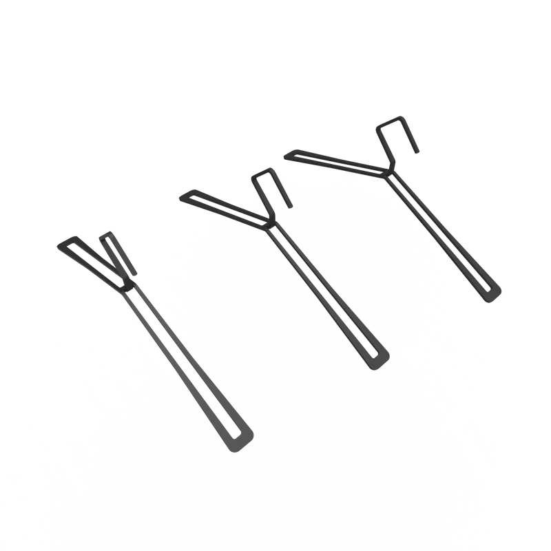 Perchas de ropa de acero Capri (set de 3)