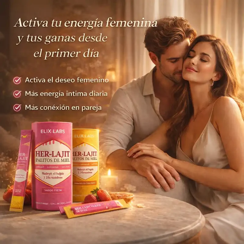 Her-Lajit™ Barritas de Miel para Energía y Equilibrio Femenino