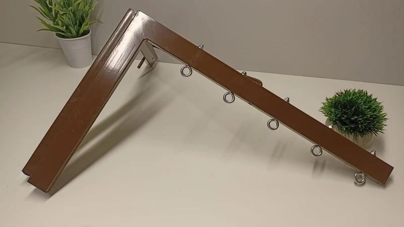 Tendedero plegable de pared 5 cuerdas marron