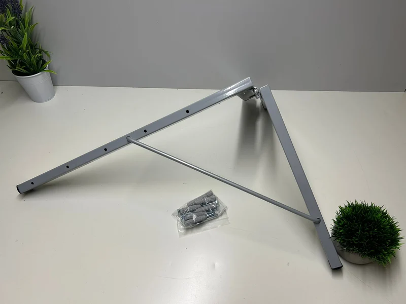 Tendedero plegable de pared 5 cuerdas gris básico
