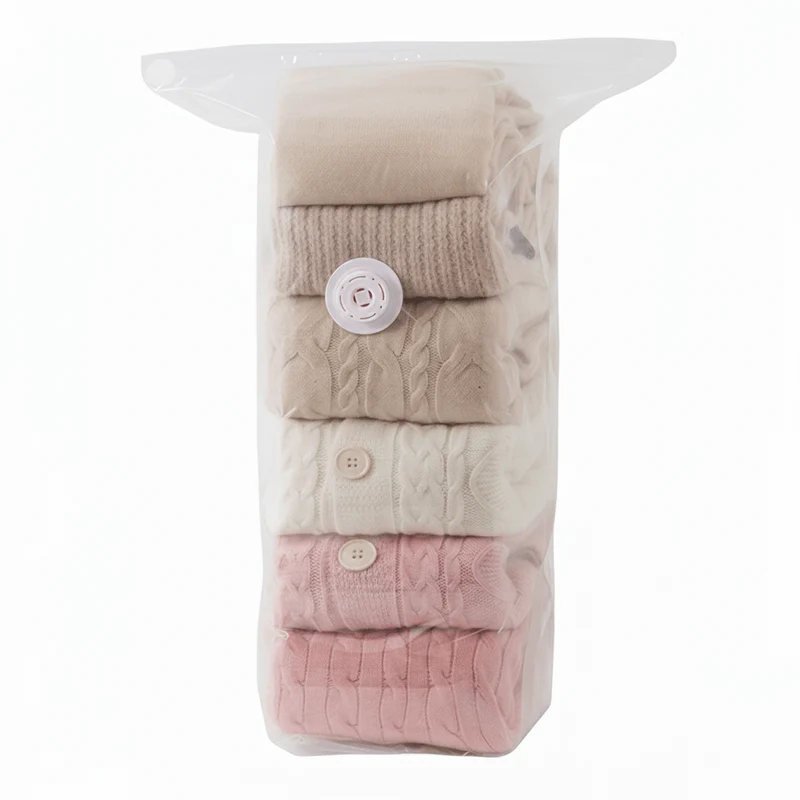Sacs de Compression sous Vide sans Pompe pour Rangement Gain de Place