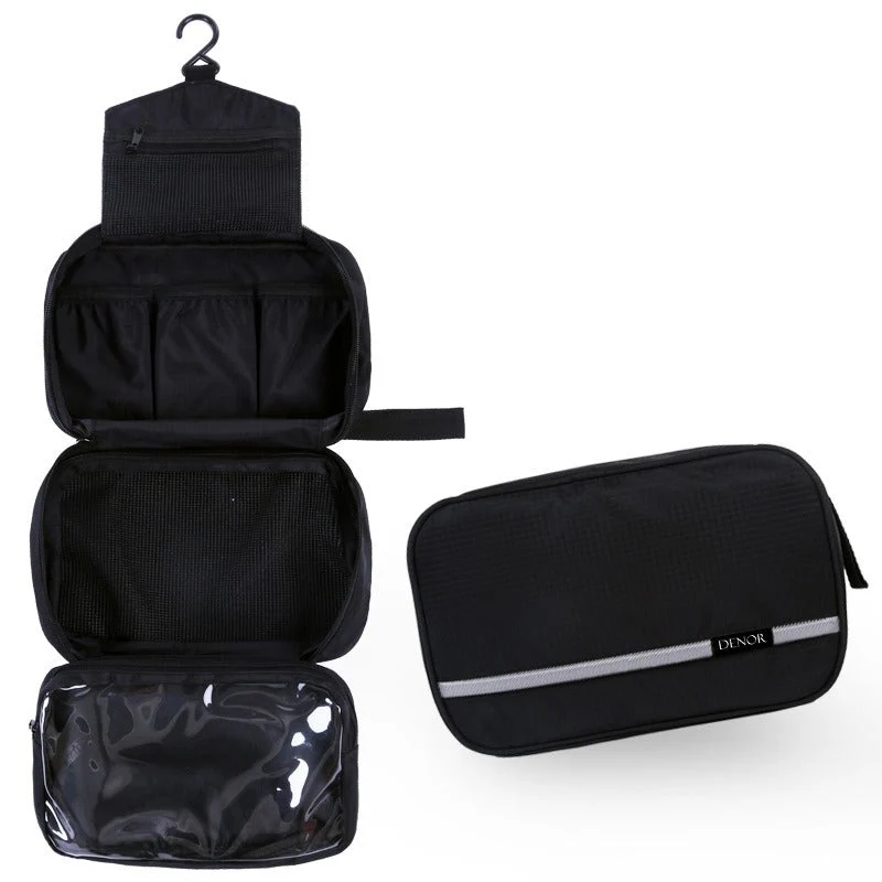 Trousse de Toilette Suspendue Pliable à Compartiments Multiples