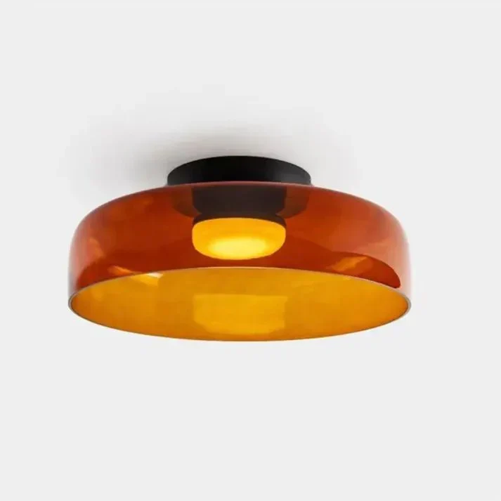 Lampe de Plafond en Verre Scandinave – Design Moderne avec LED Trois Couleurs pour Salle à Manger ou Salon