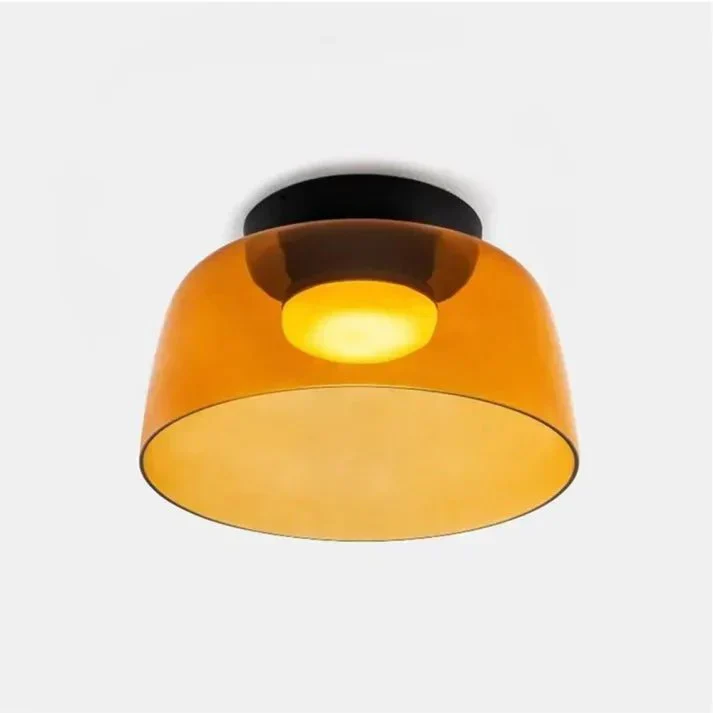 Lampe de Plafond en Verre Scandinave – Design Moderne avec LED Trois Couleurs pour Salle à Manger ou Salon