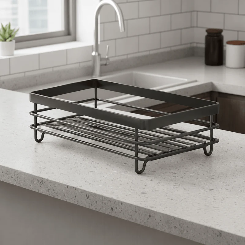 Égouttoir Pliable – Inox, Design Économiseur d'Espace pour l'Organisation de la Cuisine