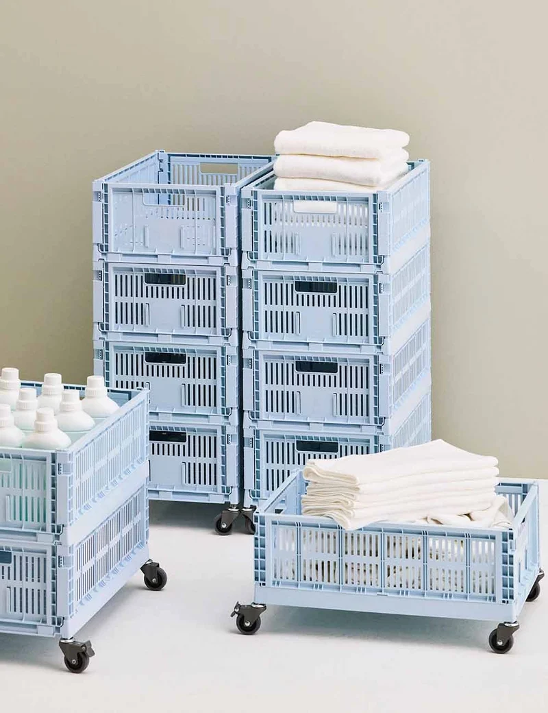 Boîte de rangement – 100% Plastique Recyclé, Design Perforé en Diverses Couleurs pour le Salon ou la Chambre d’Enfant