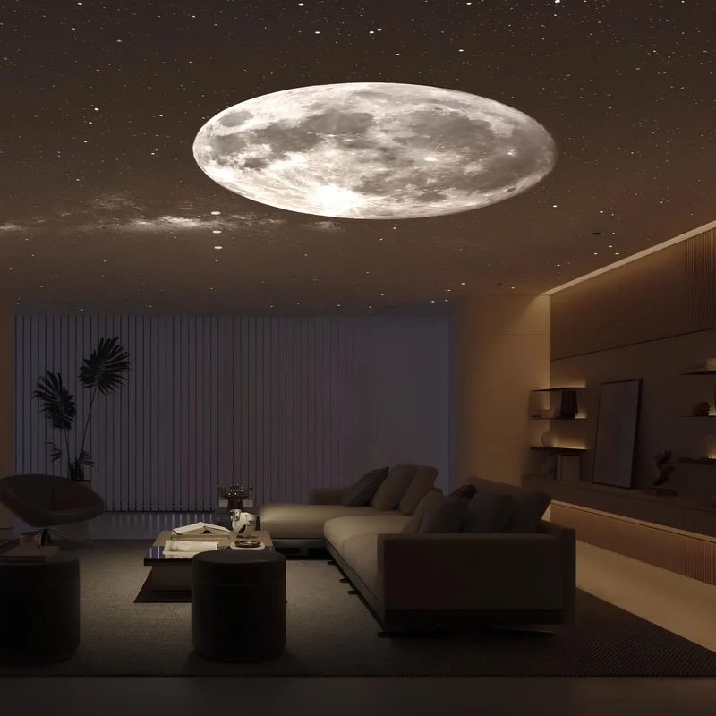 Lampe projecteur – Design compact sur le thème de l'espace, idéale pour décorer une chambre ou un salon.