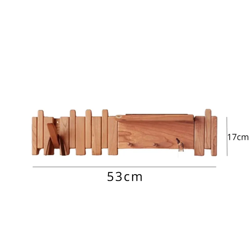Cintre en Bois de Noyer – Design Créatif de Touches de Piano pour Hall ou Entrée avec 9 Crochets