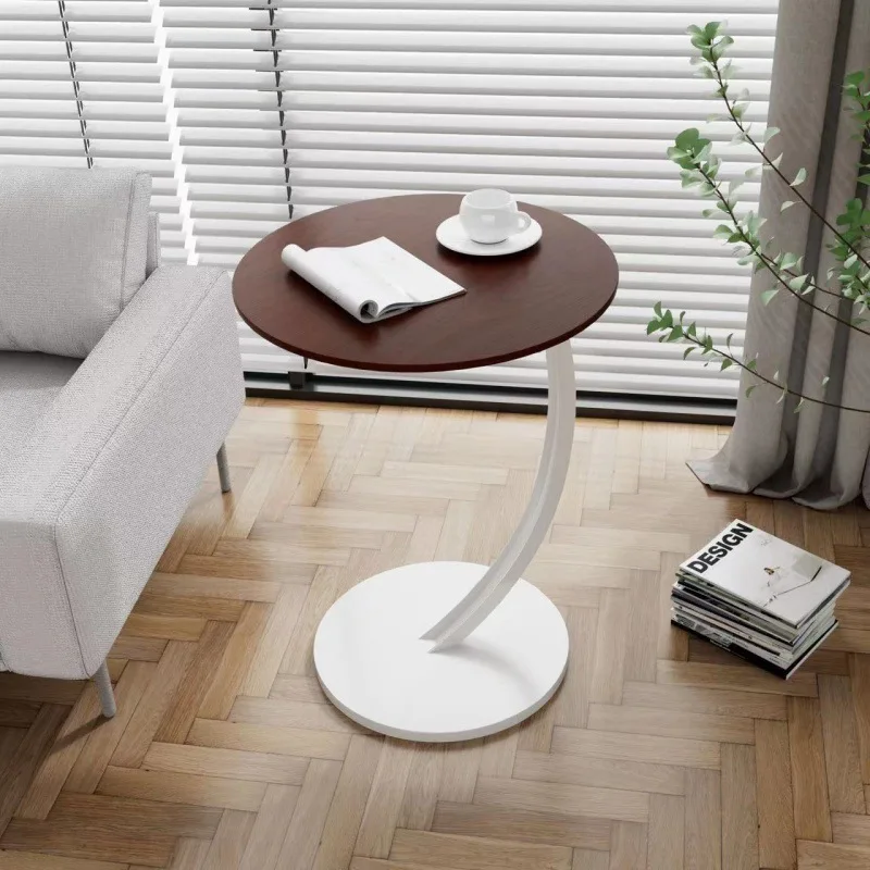 Table d'appoint ronde – Bois et Acier, Design Moderne pour Salon ou Chambre