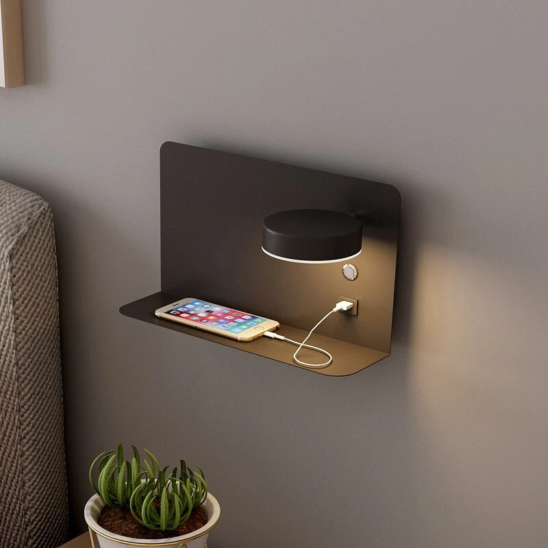 Applique Murale LED Moderne pour Chevet – Avec Port USB et 3 Températures de Couleur pour Décoration de Chambre