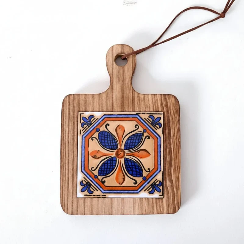 Sous-plat en bois – Style vintage pour casseroles et poêles dans la cuisine ou la salle à manger