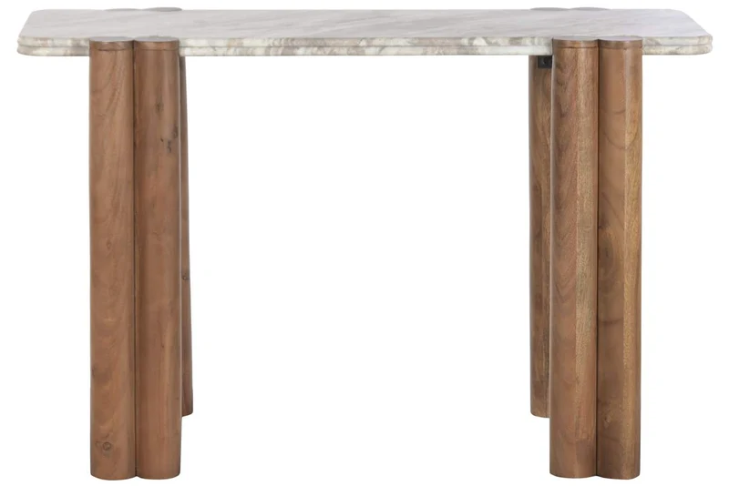 CONSOLA MANGO MARMOL 120X53X75 MARRON