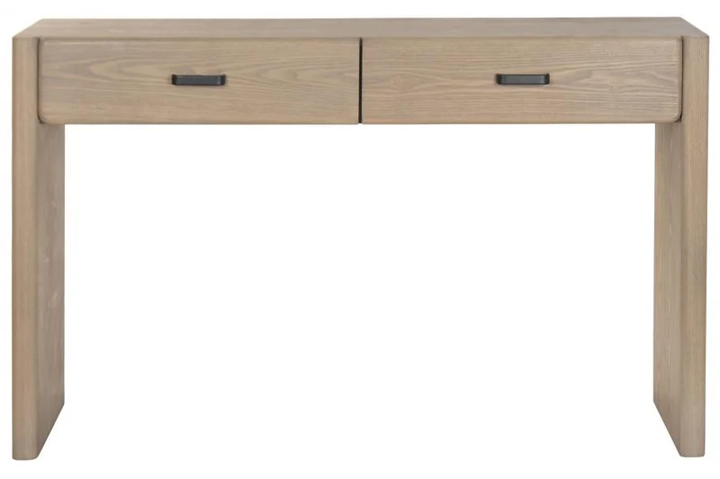 CONSOLA ABETO METAL 131X37X81 MARRON