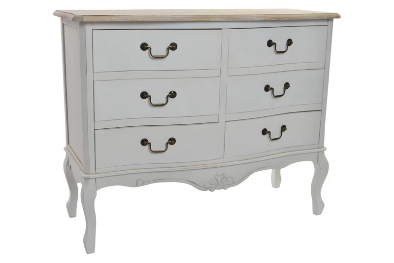 COMODA MADERA 100X40X80 NATURAL BLANCO