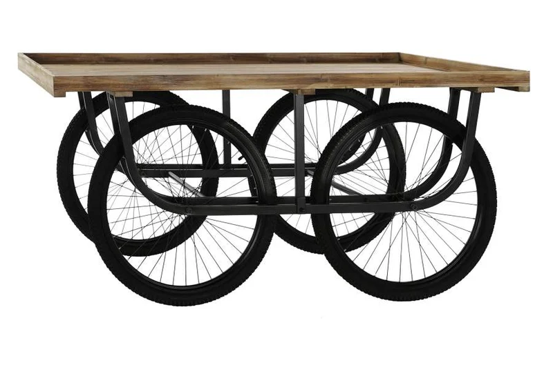 CARRO ABETO HIERRO 160X80X75 NATURAL