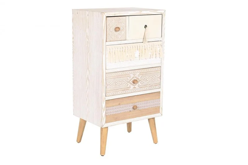 CAJONERA ABETO ALGODON 48X35X89 BLANCO