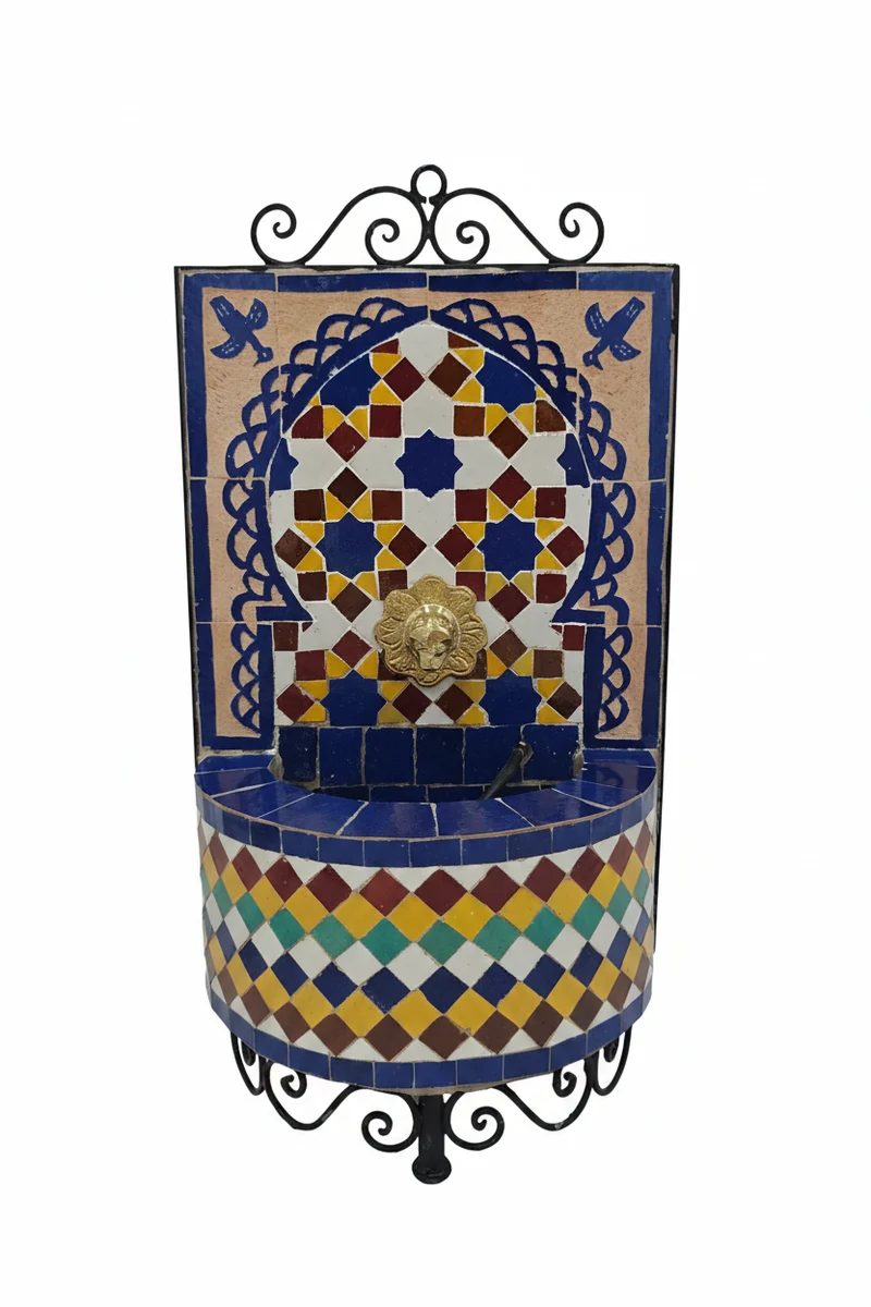 Fuente de Mosaico Morisco Andalusí – Modelo Al-Zahra XS | Multicolor