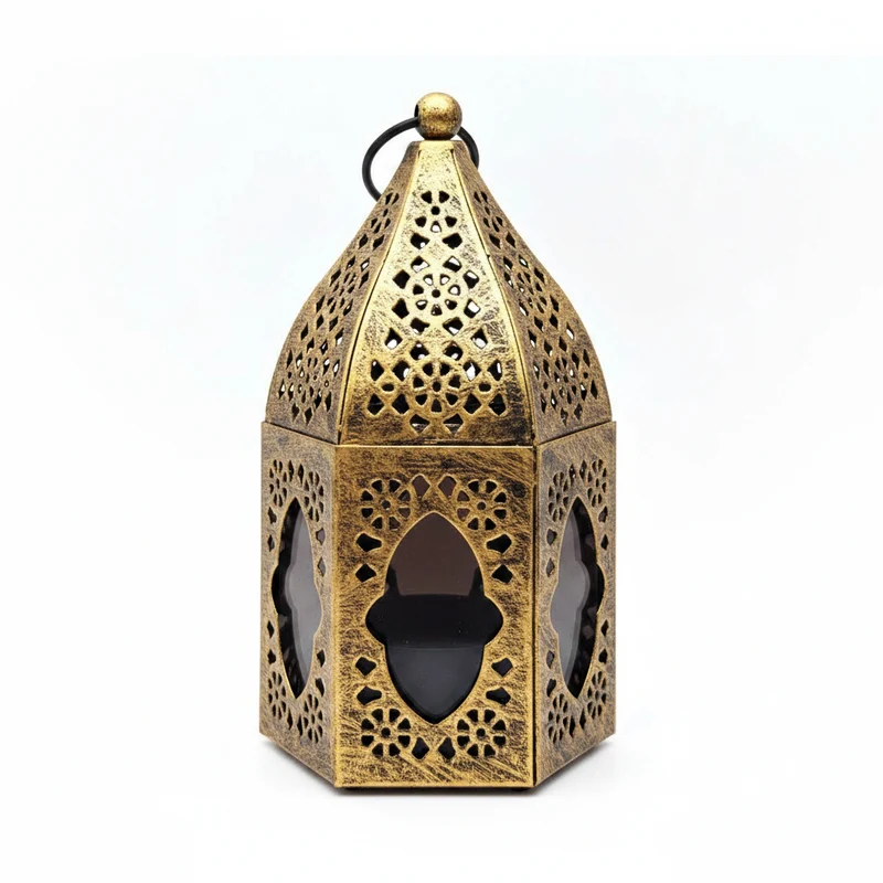 Farolillo velas Árabe Calado - 13 cm x 7 cm - Modelo Kadimun