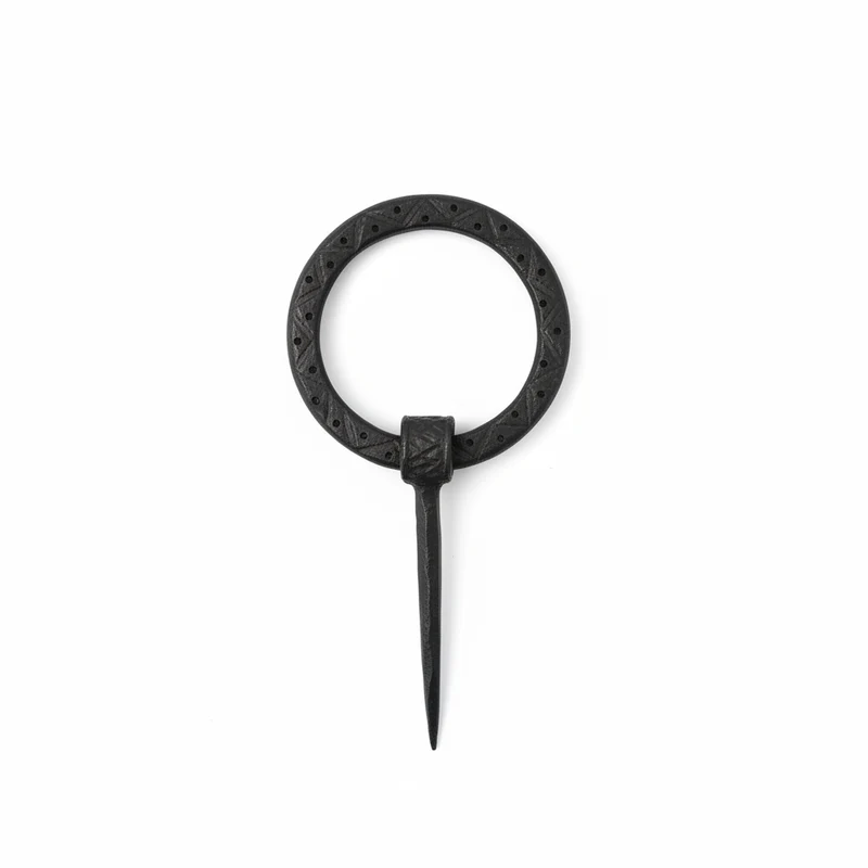 Tirador Puerta Hierro Forjado Marroquí "Medina" – Aro Circular Artesanal
