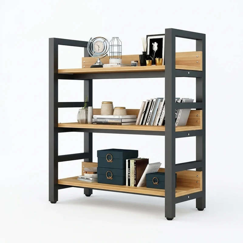 Estantería de Madera y Metal de 3 Niveles