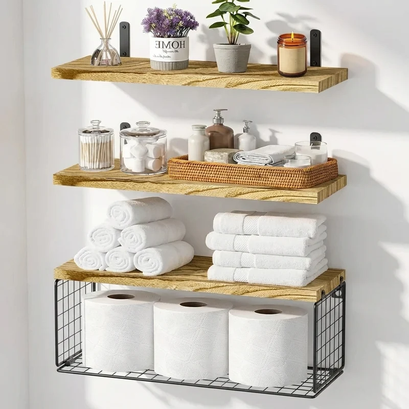 Set de 3 Estantes Decorativos Flotantes