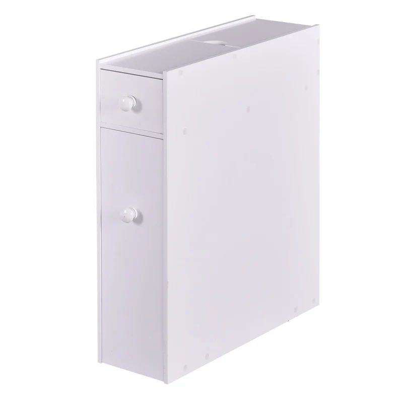 Costway - Armario baño, Mueble auxiliar baño, Estanterias almacenaje, 16 x 48,5 x 58 cm, Blanco