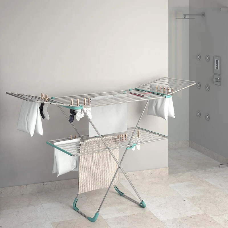 Colombo Doble - Tendedero Plegable para Interior con 2 Niveles, Ligero y Robusto, Hecho en Italia