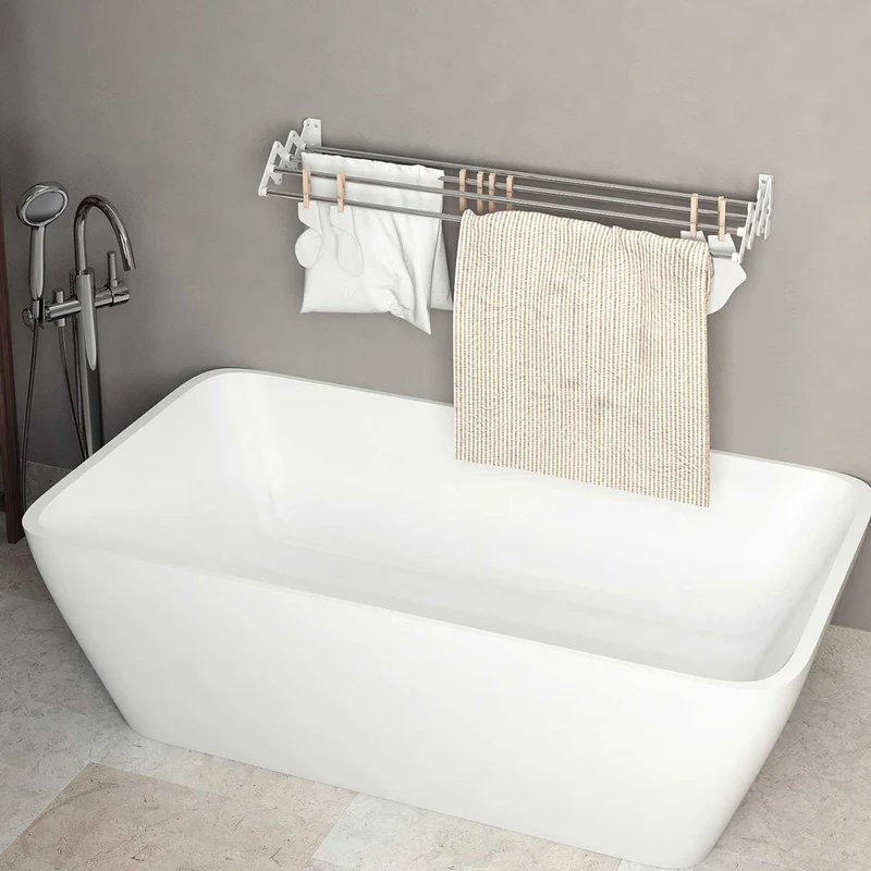 Colombo Soffietto 120 - Tendedero extensible de ropa de pared, 6 m, aluminio
