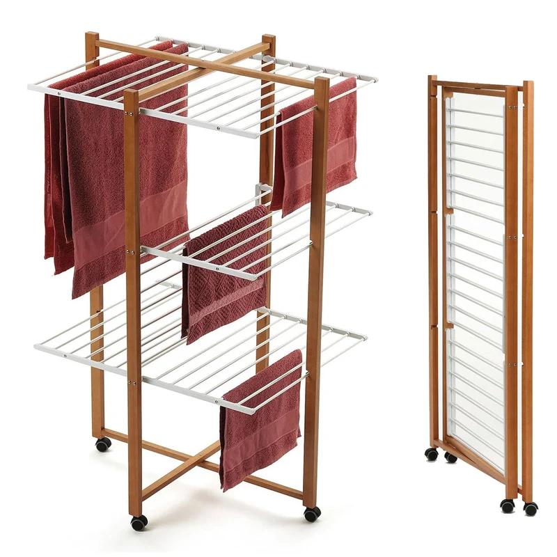 ARIT KARISMA - Tendedero en Madera, Fabricado en Haya, Color Cerezo