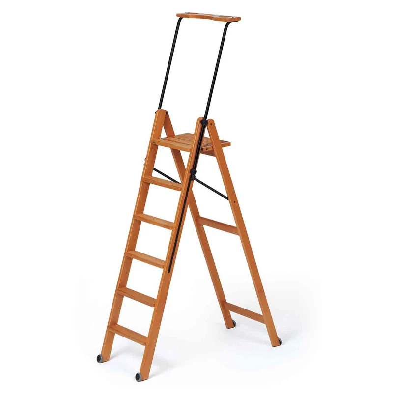 TUSCANIA 6 - Escalera 6 peldaños, Escalera en Madera, De haya maciza cereza